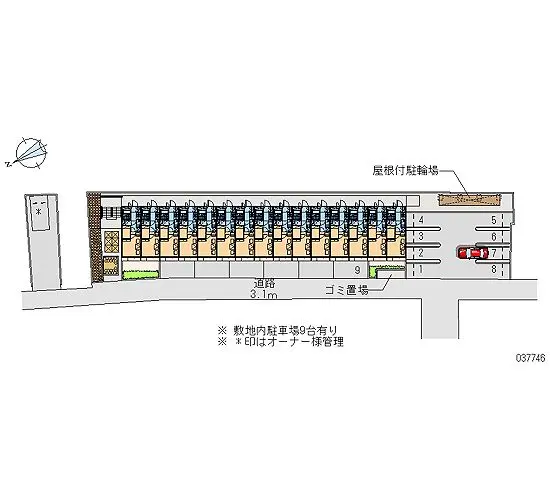 ★手数料０円★名古屋市昭和区車田町２丁目 月極駐車場